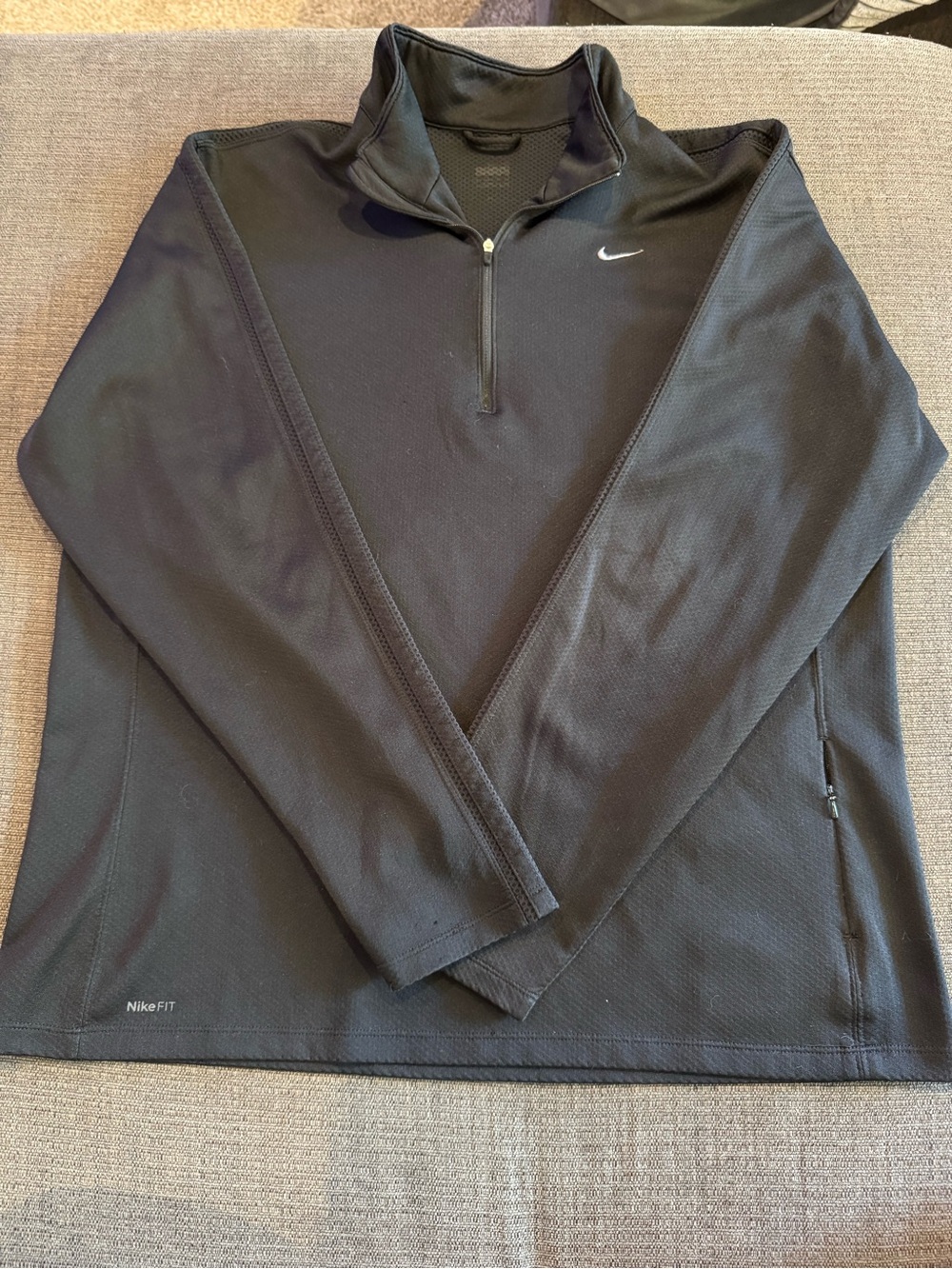 Nike Black Half-Zip Athletic Pullover
